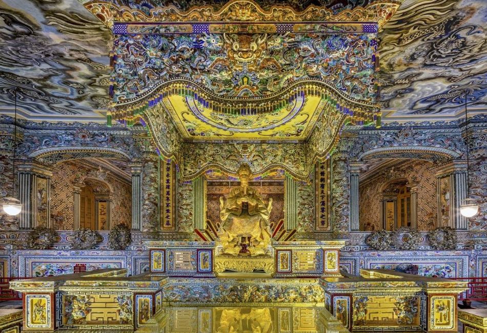 Khai Dinh Tomb in Hue Thien Dinh Palace